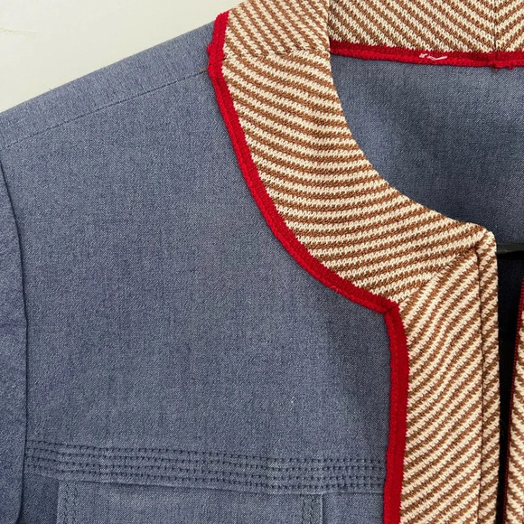 VINTAGE St. John’s Pre-Fall ‘07 Denim Zip-Up Blazer | Medium/Large - Picture 11 of 11